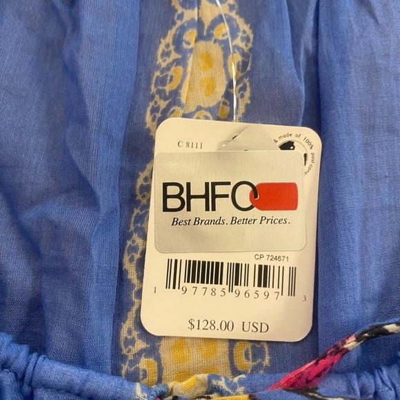 Free People Women’s Elena Floral Flowy Cotton Blue Pink Yellow Blouse NEW  M - Picture 9 of 13